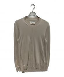 Maison Martin Margiela（メゾンマルタンマルジェラ）の古着「コットンクルーネックニット　ここのえ期」｜ベージュ