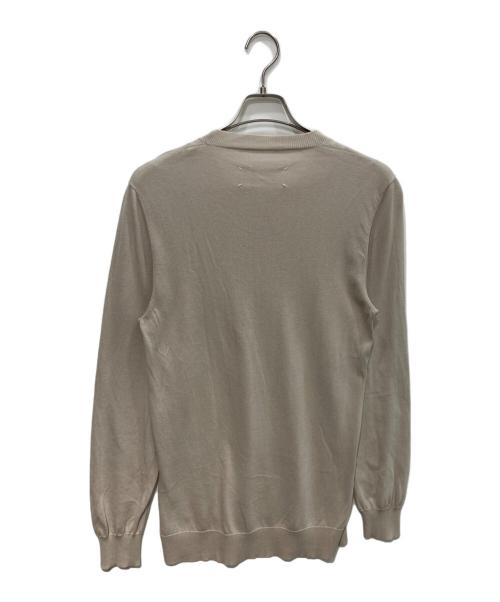 Maison Martin Margiela（メゾンマルタンマルジェラ）Maison Martin Margiela (メゾンマルタンマルジェラ) コットンクルーネックニット　ここのえ期 ベージュ サイズ:Mの古着・服飾アイテム