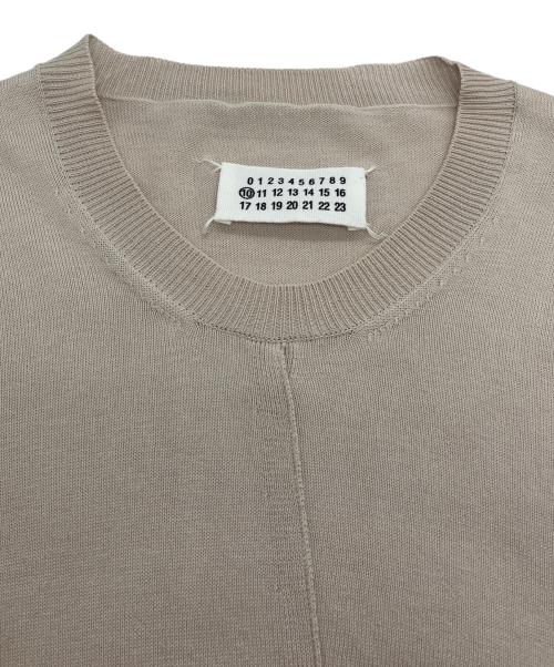 Maison Martin Margiela（メゾンマルタンマルジェラ）Maison Martin Margiela (メゾンマルタンマルジェラ) コットンクルーネックニット　ここのえ期 ベージュ サイズ:Mの古着・服飾アイテム