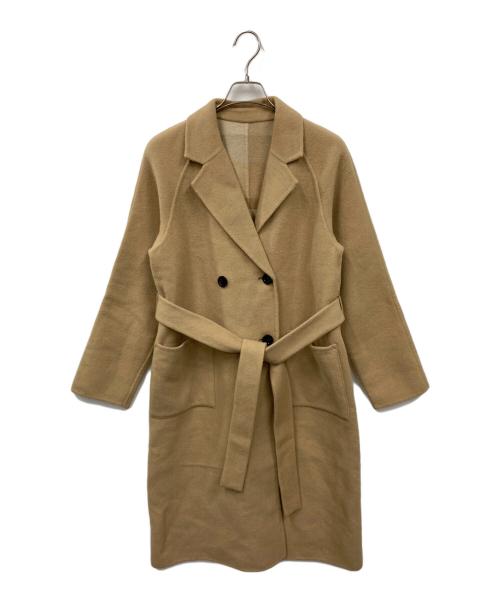 BLUE LABEL CRESTBRIDGE（ブルーレーベルクレストブリッジ）BLUE LABEL CRESTBRIDGE (ブルーレーベルクレストブリッジ) クレストブリッジチェックトーナルリバーフェイスロングコート ブラウン サイズ:38の古着・服飾アイテム