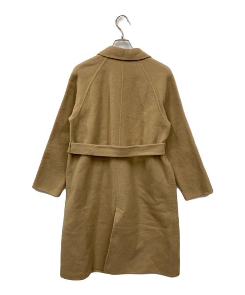 BLUE LABEL CRESTBRIDGE（ブルーレーベルクレストブリッジ）BLUE LABEL CRESTBRIDGE (ブルーレーベルクレストブリッジ) クレストブリッジチェックトーナルリバーフェイスロングコート ブラウン サイズ:38の古着・服飾アイテム