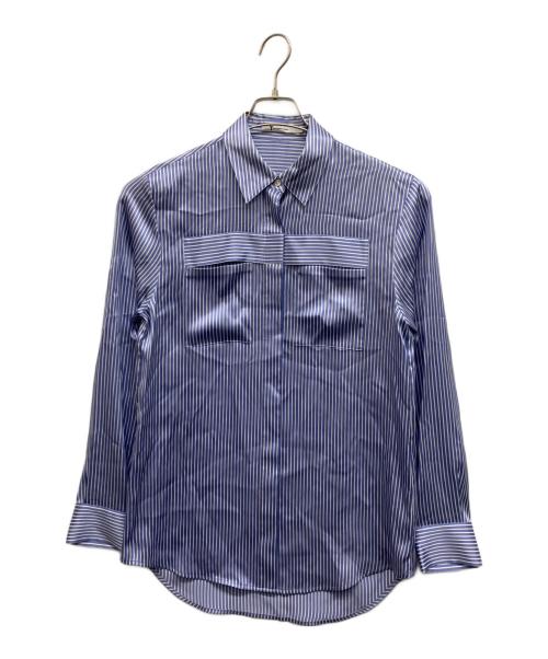 ALEXANDER WANG（アレキサンダー・ワン）ALEXANDER WANG (アレキサンダー・ワン) シルクシャツ ブルー サイズ:2の古着・服飾アイテム