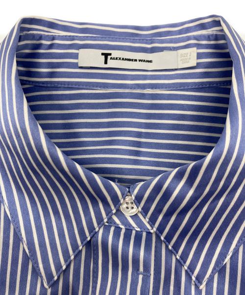 ALEXANDER WANG（アレキサンダー・ワン）ALEXANDER WANG (アレキサンダー・ワン) シルクシャツ ブルー サイズ:2の古着・服飾アイテム