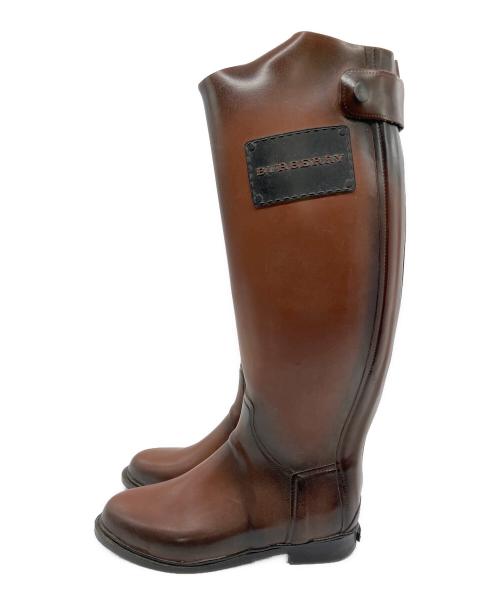 BURBERRY（バーバリー）BURBERRY (バーバリー) ロングレインブーツ ブラウン サイズ:SIZE 37の古着・服飾アイテム