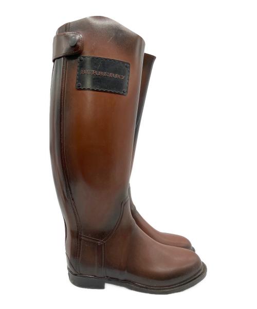 BURBERRY（バーバリー）BURBERRY (バーバリー) ロングレインブーツ ブラウン サイズ:SIZE 37の古着・服飾アイテム
