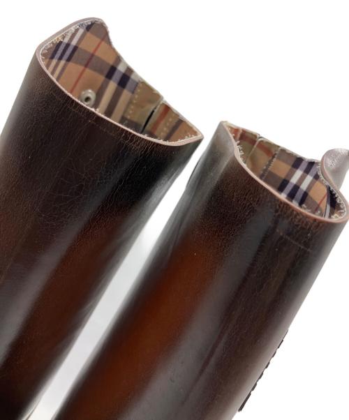 BURBERRY（バーバリー）BURBERRY (バーバリー) ロングレインブーツ ブラウン サイズ:SIZE 37の古着・服飾アイテム
