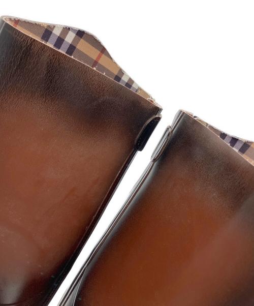 BURBERRY（バーバリー）BURBERRY (バーバリー) ロングレインブーツ ブラウン サイズ:SIZE 37の古着・服飾アイテム
