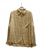 REMI RELIEFレミレリーフ）の古着「RAYON チェックシャツ」｜イエロー