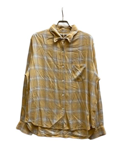 REMI RELIEF（レミレリーフ）REMI RELIEF (レミレリーフ) RAYON チェックシャツ イエロー サイズ:F 未使用品の古着・服飾アイテム