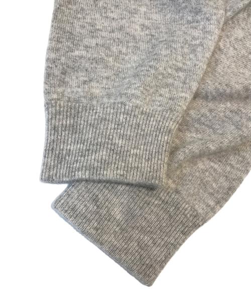 PLUS PLUS（プラスプラス）PLUS PLUS (プラスプラス) ジャガードバックナンバリングカシミヤニット グレー サイズ:Freeの古着・服飾アイテム