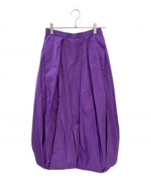 ENFOLD（エンフォルド）の古着「PEサテン タックバルーンスカート」｜パープル