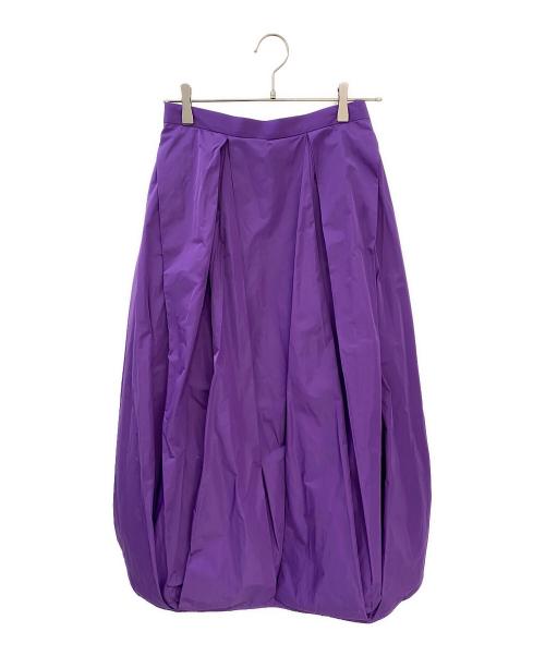 ENFOLD（エンフォルド）ENFOLD (エンフォルド) PEサテン タックバルーンスカート パープル サイズ:38の古着・服飾アイテム