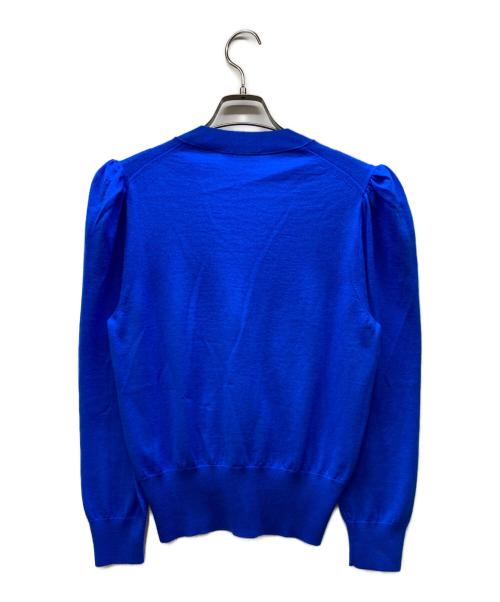 Cruciani（クルチアーニ）Cruciani (クルチアーニ) ギャザースリーブ カーディガン ブルー サイズ:40の古着・服飾アイテム
