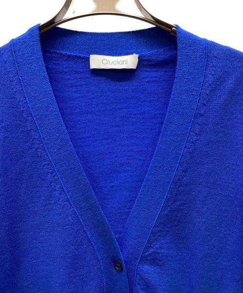 Cruciani（クルチアーニ）Cruciani (クルチアーニ) ギャザースリーブ カーディガン ブルー サイズ:40の古着・服飾アイテム