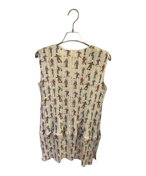 PLEATS PLEASE（プリーツプリーズ）PLEATS PLEASE (プリーツプリーズ) プリーツ チュニックブラウス ベージュ サイズ:3の古着・服飾アイテム