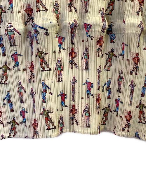 PLEATS PLEASE（プリーツプリーズ）PLEATS PLEASE (プリーツプリーズ) プリーツ チュニックブラウス ベージュ サイズ:3の古着・服飾アイテム