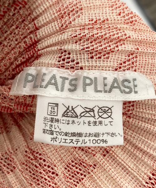 PLEATS PLEASE（プリーツプリーズ）PLEATS PLEASE (プリーツプリーズ) ノースリーブプリーツシャツ レッド サイズ:4の古着・服飾アイテム