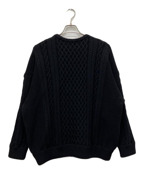 COOTIE PRODUCTIONS（クーティープロダクツ）COOTIE PRODUCTIONS (クーティープロダクツ) Fishermans Crewneck Sweater ブラック サイズ:Mの古着・服飾アイテム