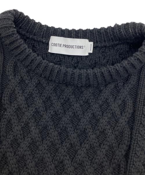 COOTIE PRODUCTIONS（クーティープロダクツ）COOTIE PRODUCTIONS (クーティープロダクツ) Fishermans Crewneck Sweater ブラック サイズ:Mの古着・服飾アイテム