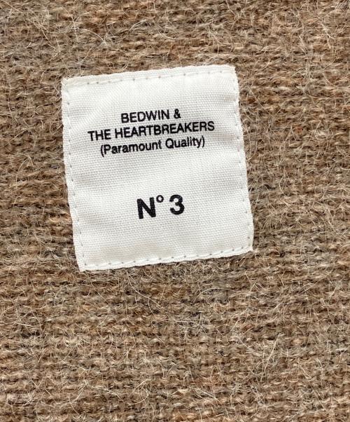 BEDWIN &THE HEARTBREAKERS（ベドウィンアンドザ ハートブレイカーズ）BEDWIN &THE HEARTBREAKERS (ベドウィンアンドザ ハートブレイカーズ) L/S MOHAIR CARDIGAN ブラウン サイズ:3の古着・服飾アイテム