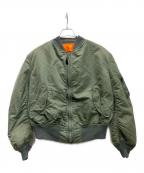 ALPHAアルファ）の古着「MA-1ジャケット」｜オリーブ