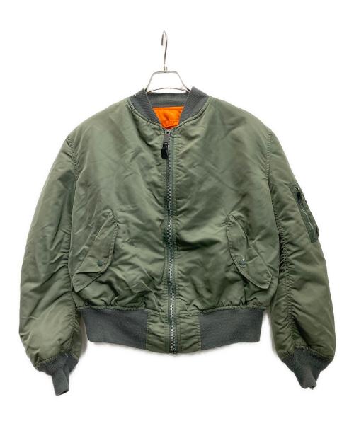 ALPHA（アルファ）ALPHA (アルファ) MA-1ジャケット オリーブ サイズ:Lの古着・服飾アイテム