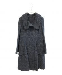 BURBERRY PRORSUM（バーバリープローサム）の古着「フレアスリーブツイードコート」｜ネイビー