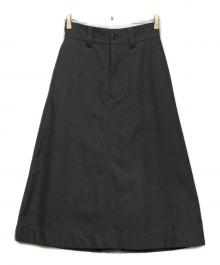 MHL（エムエイチエル）の古着「WOOL COTTON DRILL SKIRT」｜グレー