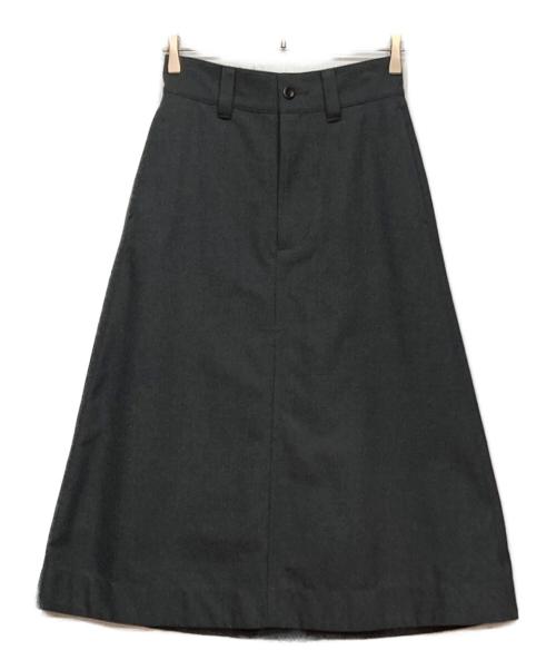 MHL（エムエイチエル）MHL (エムエイチエル) WOOL COTTON DRILL SKIRT グレー サイズ:1の古着・服飾アイテム