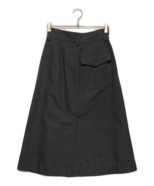 MHL（エムエイチエル）MHL (エムエイチエル) WOOL COTTON DRILL SKIRT グレー サイズ:1の古着・服飾アイテム