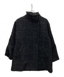 journal standard L'essage（ジャーナルスタンダード レサージュ）の古着「MANTECO GIOLICA スタンドショートコート」｜ブラック