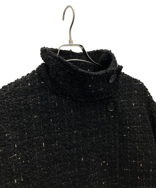 journal standard L'essage（ジャーナルスタンダード レサージュ）journal standard L'essage (ジャーナルスタンダード レサージュ) MANTECO GIOLICA スタンドショートコート ブラック サイズ:SIZEFREEの古着・服飾アイテム