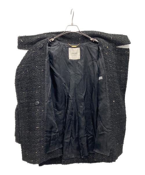 journal standard L'essage（ジャーナルスタンダード レサージュ）journal standard L'essage (ジャーナルスタンダード レサージュ) MANTECO GIOLICA スタンドショートコート ブラック サイズ:SIZEFREEの古着・服飾アイテム