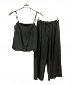 Spick and Spanスピック＆スパン）の古着「ギャザーキャミソールセットパンツ」｜ブラック