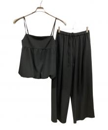 Spick and Span（スピック＆スパン）の古着「ギャザーキャミソールセットパンツ」｜ブラック