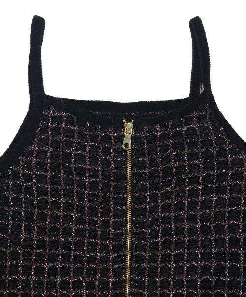 Diagram（ダイアグラム）Diagram (ダイアグラム) ツイード ニット キャミ ブラック サイズ:36 未使用品の古着・服飾アイテム