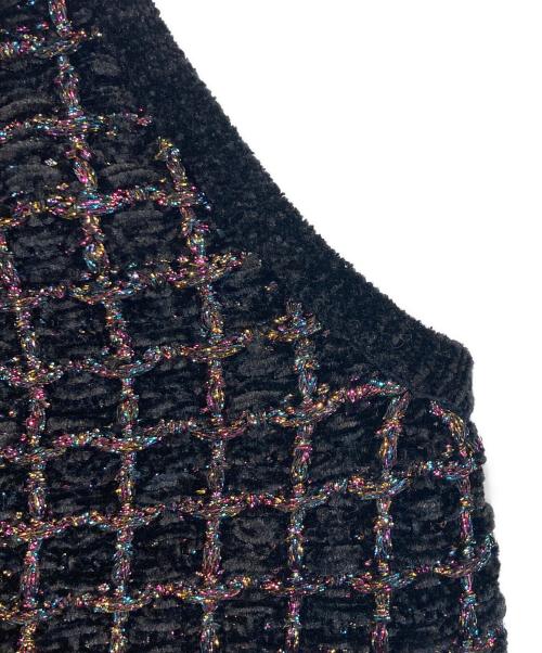 Diagram（ダイアグラム）Diagram (ダイアグラム) ツイード ニット キャミ ブラック サイズ:36 未使用品の古着・服飾アイテム