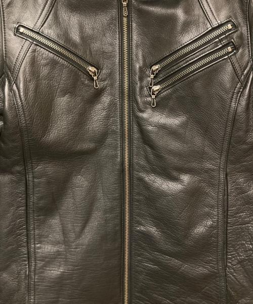 FUGA（フーガ）FUGA (フーガ) レザーライダースジャケット ブラック サイズ:46の古着・服飾アイテム