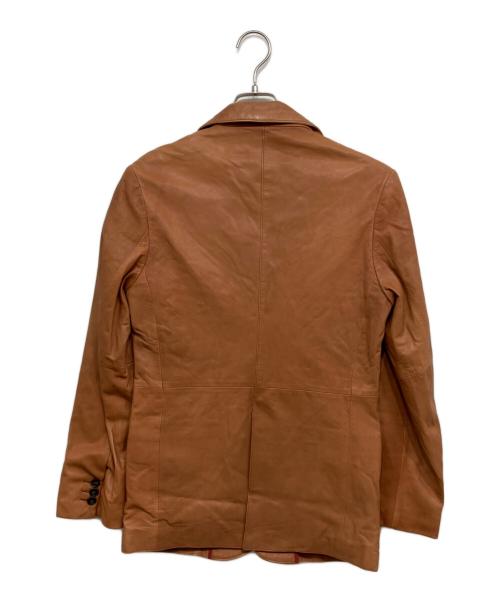 Haruf（ハルフ）Haruf (ハルフ) ラムレザーテーラードジャケット ブラウン サイズ:Ｓの古着・服飾アイテム
