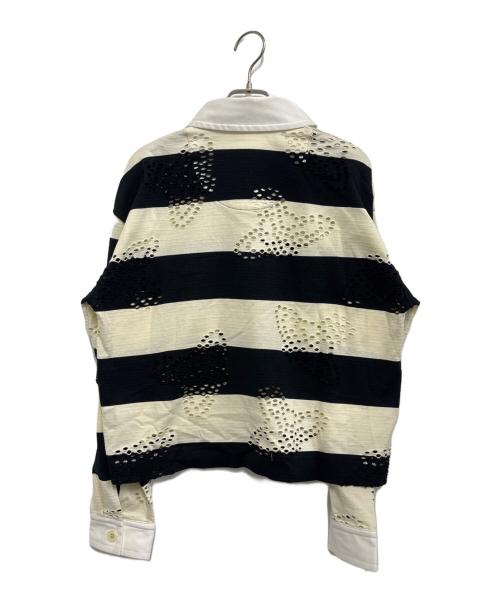 Vivienne Westwood RED LABEL（ヴィヴィアンウエストウッドレッドレーベル）Vivienne Westwood RED LABEL (ヴィヴィアンウエストウッドレッドレーベル) ドットORB ラグビーシャツ アイボリー×ブラック サイズ:00の古着・服飾アイテム