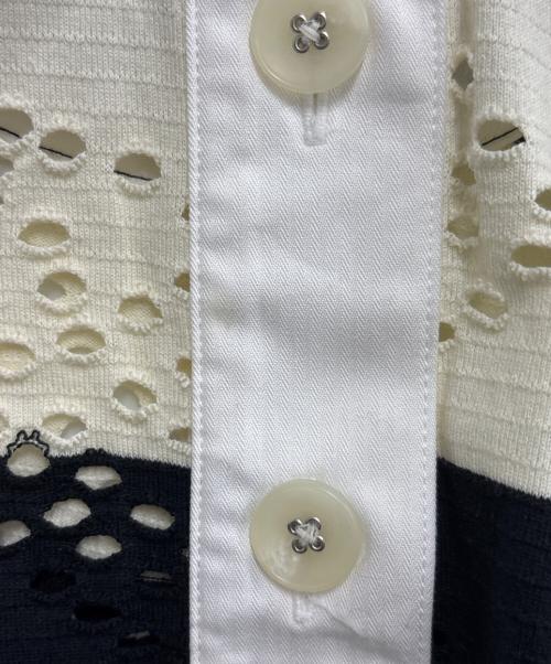 Vivienne Westwood RED LABEL（ヴィヴィアンウエストウッドレッドレーベル）Vivienne Westwood RED LABEL (ヴィヴィアンウエストウッドレッドレーベル) ドットORB ラグビーシャツ アイボリー×ブラック サイズ:00の古着・服飾アイテム