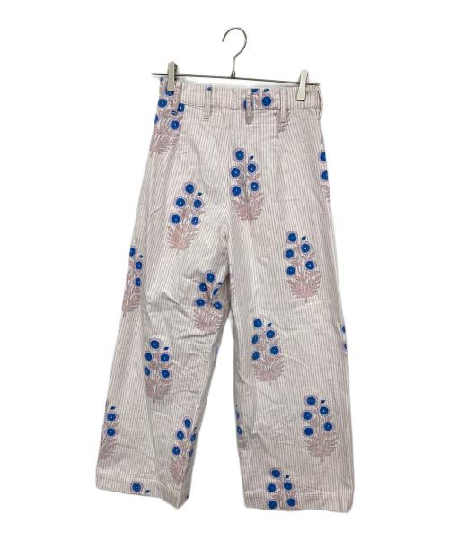 SZ Blockprints（エスゼットブロックプリント）SZ Blockprints (エスゼットブロックプリント) Ron Herman (ロンハーマン) ストライプパンツ ラベンダー サイズ:Sの古着・服飾アイテム