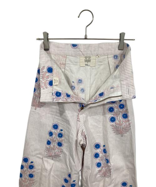 SZ Blockprints（エスゼットブロックプリント）SZ Blockprints (エスゼットブロックプリント) Ron Herman (ロンハーマン) ストライプパンツ ラベンダー サイズ:Sの古着・服飾アイテム