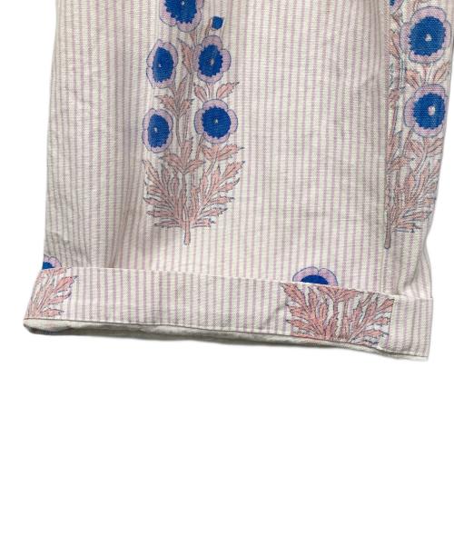 SZ Blockprints（エスゼットブロックプリント）SZ Blockprints (エスゼットブロックプリント) Ron Herman (ロンハーマン) ストライプパンツ ラベンダー サイズ:Sの古着・服飾アイテム