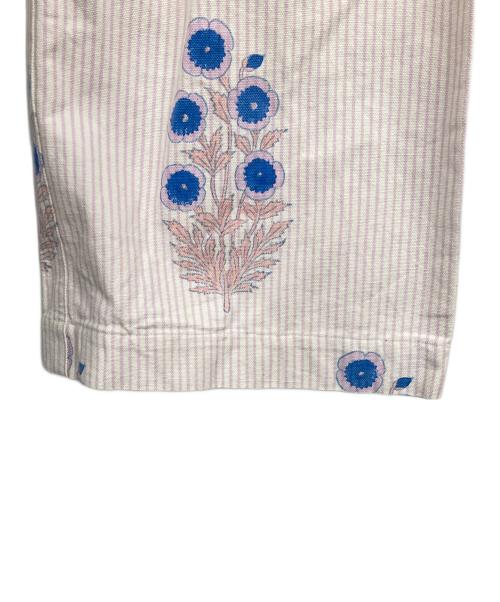 SZ Blockprints（エスゼットブロックプリント）SZ Blockprints (エスゼットブロックプリント) Ron Herman (ロンハーマン) ストライプパンツ ラベンダー サイズ:Sの古着・服飾アイテム