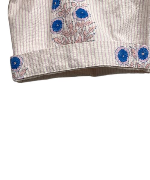 SZ Blockprints（エスゼットブロックプリント）SZ Blockprints (エスゼットブロックプリント) Ron Herman (ロンハーマン) ストライプパンツ ラベンダー サイズ:Sの古着・服飾アイテム