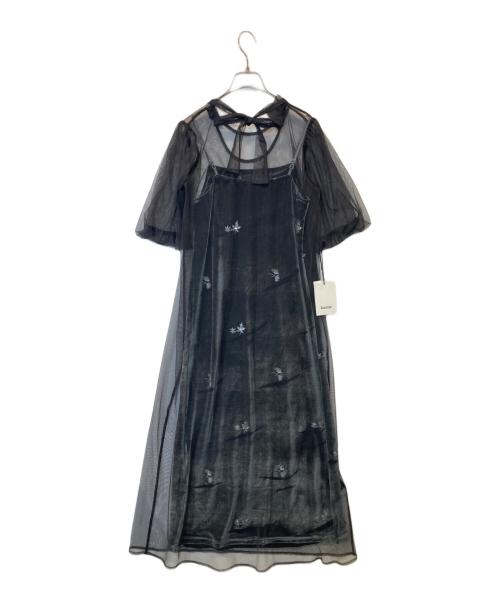 Kaene（カエン）Kaene (カエン) エンブロイダリーベロアチュールドレス グレー サイズ:S 未使用品の古着・服飾アイテム