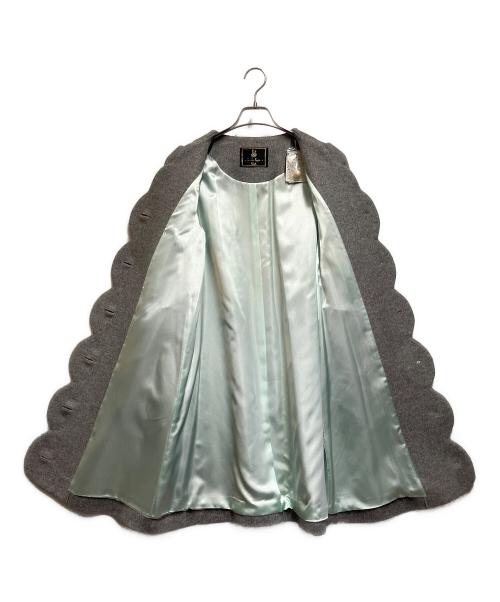 franche lippee black（フランシュリッペブラック）franche lippee black (フランシュリッペブラック) スカラップボタンコート グレー サイズ:Mの古着・服飾アイテム