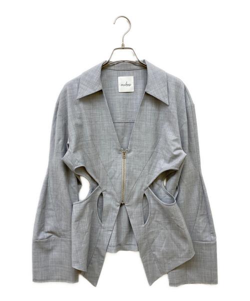 mukasa（ムカサ）mukasa (ムカサ) デザインジャケット グレー サイズ:Fの古着・服飾アイテム