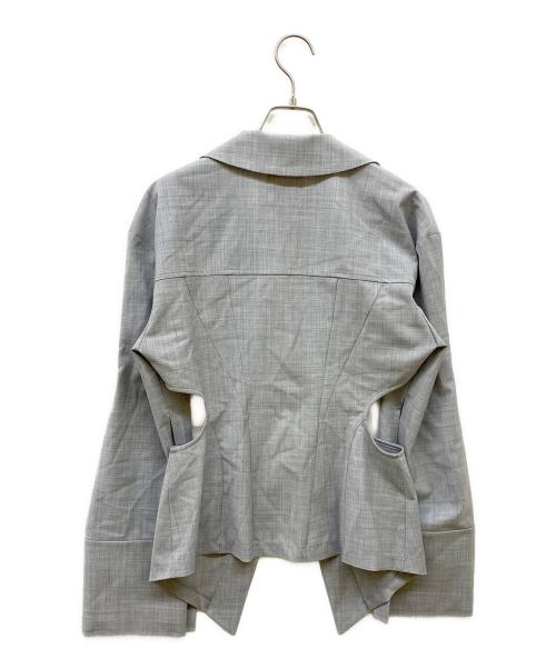 mukasa（ムカサ）mukasa (ムカサ) デザインジャケット グレー サイズ:Fの古着・服飾アイテム